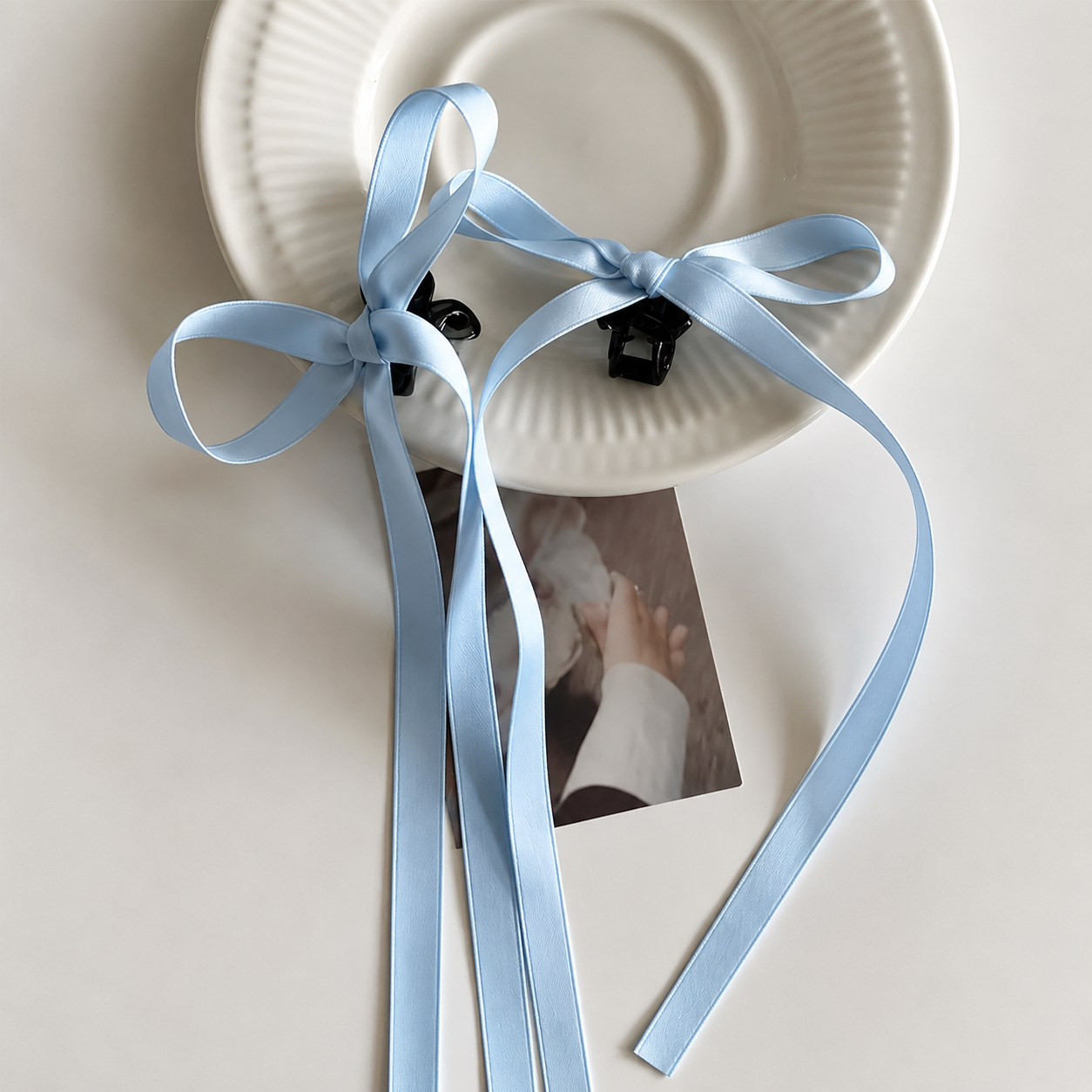 Elegant Long Ribbon Bow Claw Hair Clip