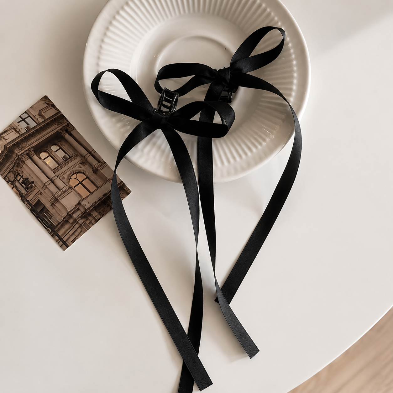 Elegant Long Ribbon Bow Claw Hair Clip