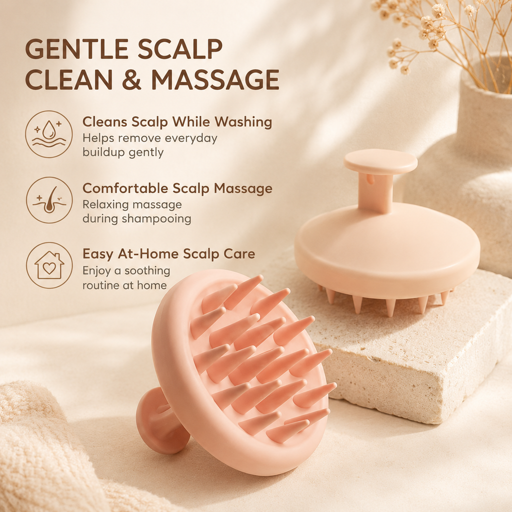 Soft Silicone Shampoo Brush for Healthier Hair and Scalp