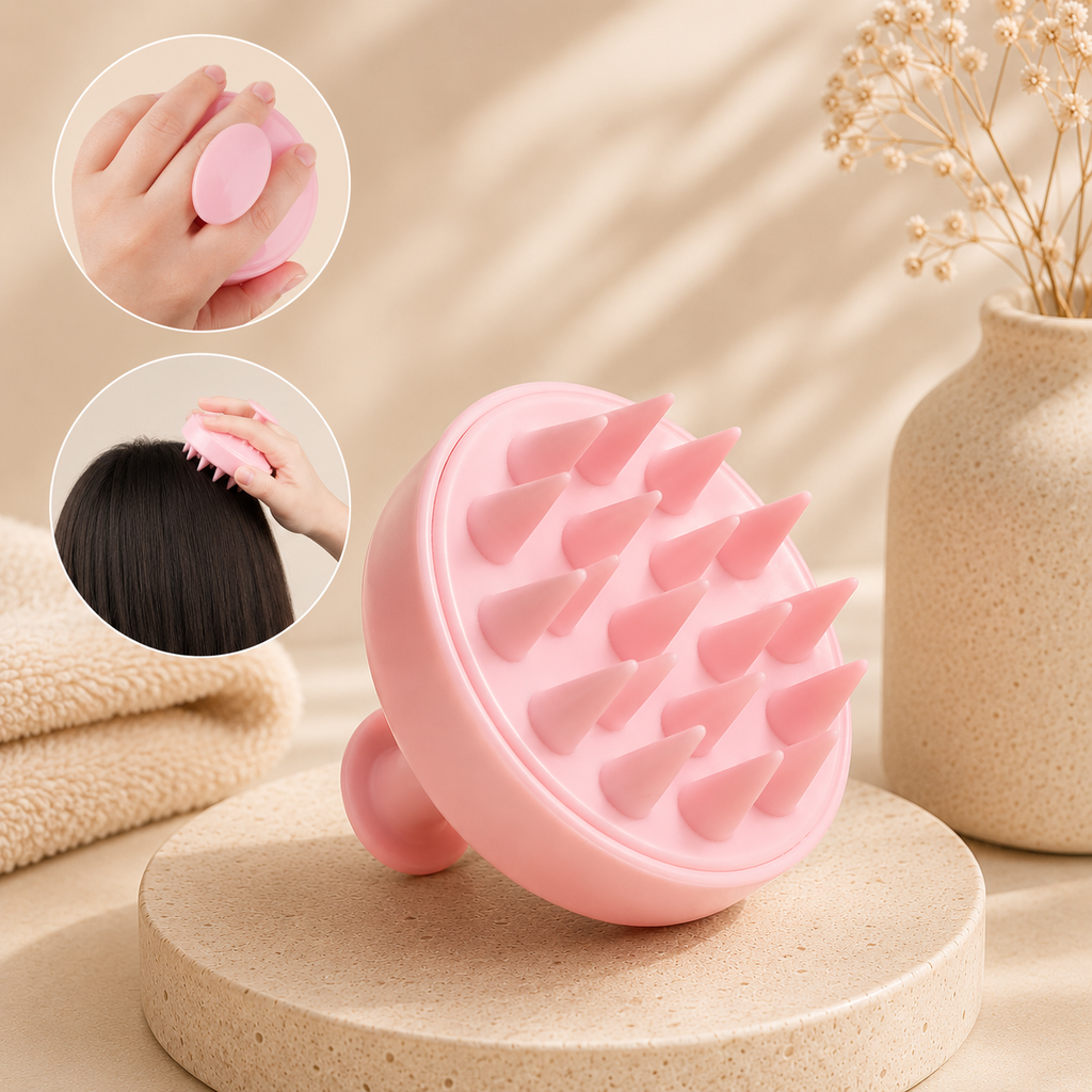 Soft Silicone Shampoo Brush for Healthier Hair and Scalp