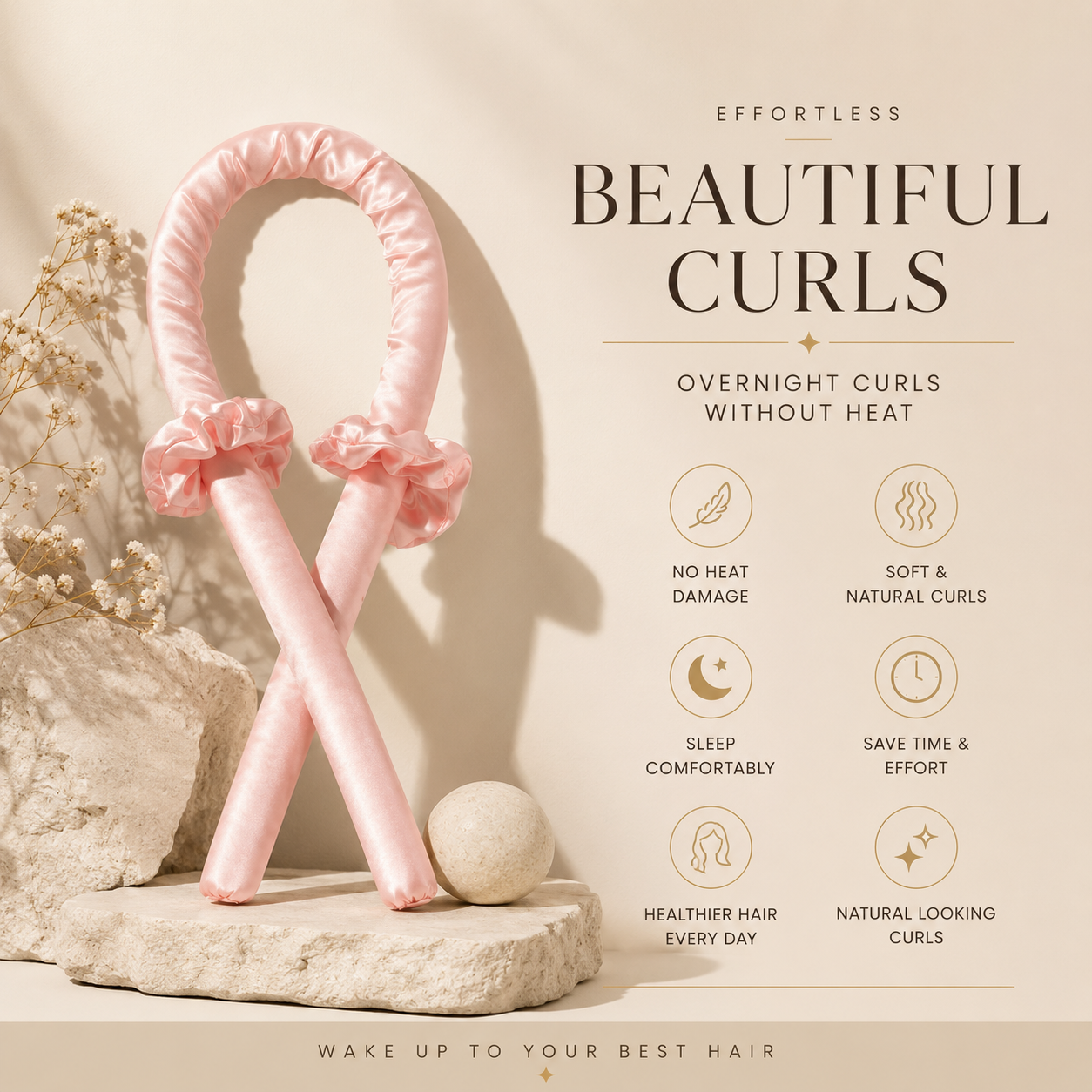Mini rizador manual para hermosas ondas sin calor