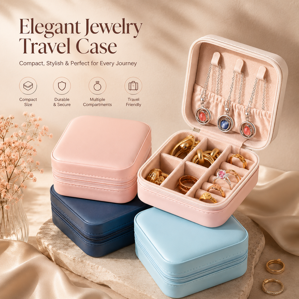 Portable Jewellery Storage Box for Travel & Everyday Organization