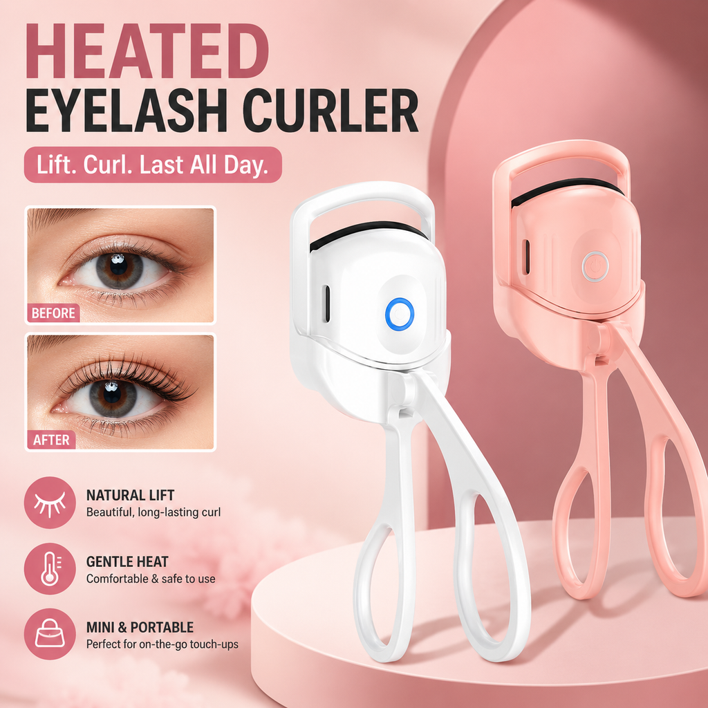 Mini Rechargeable Heated Eyelash Curler for Effortless Lash Lift