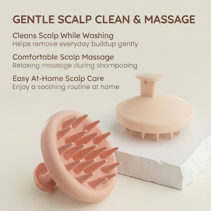 Soft Silicone Shampoo Brush for Healthier Hair and Scalp